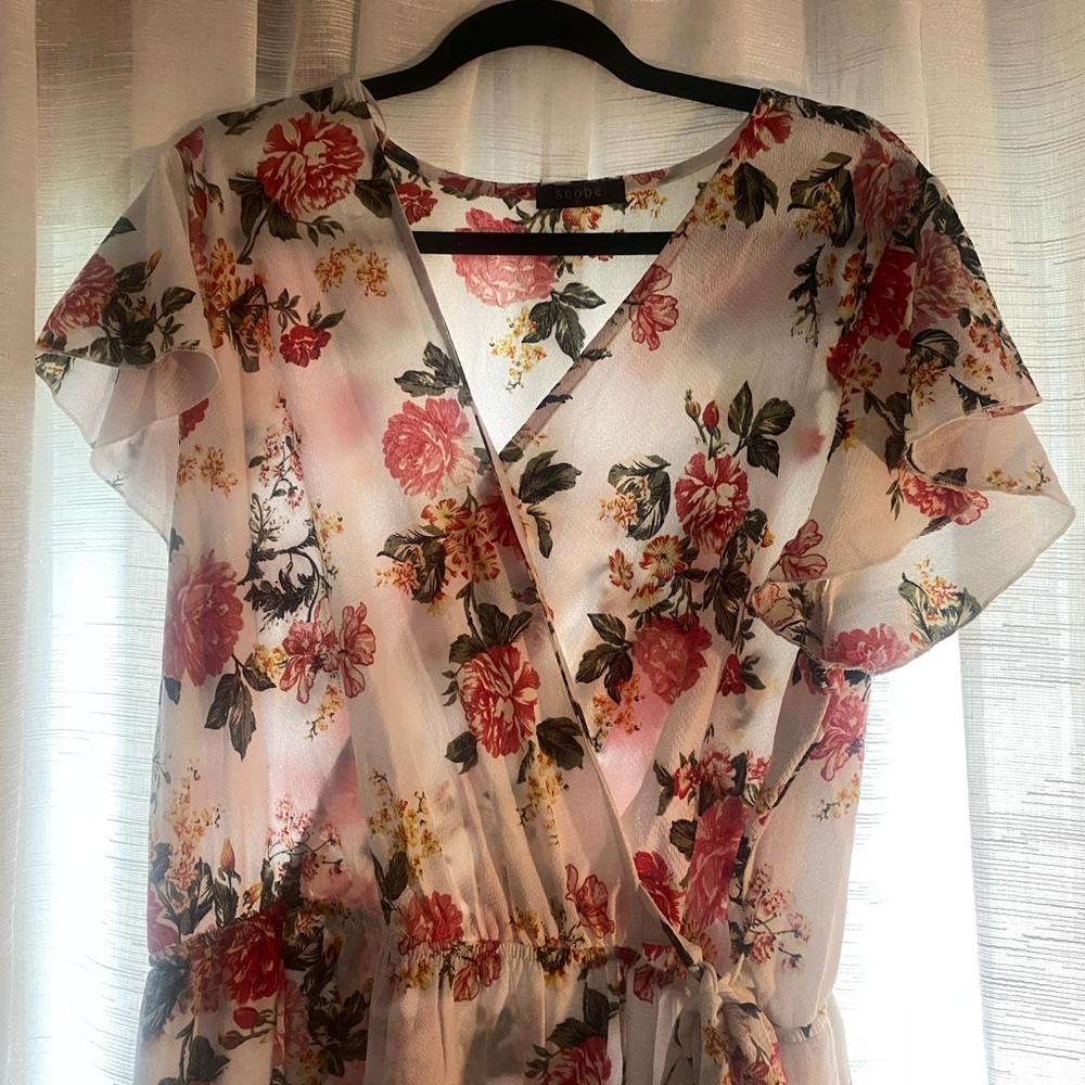 Scobe Floral Dress with Vibrant Blooms